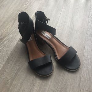 Steve Madden Block Heel Black Sandals
